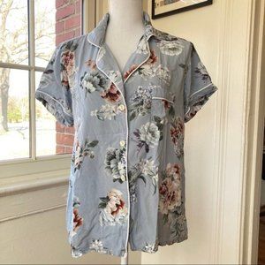 Plum Pretty Sugar Pajama Top Light Blue XL